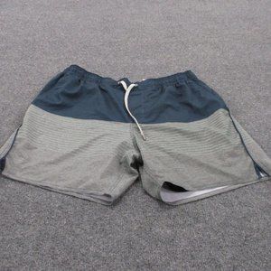 Vuori Shorts Adult XL Blue Athletic Lined Stretch Running Elastic Waist Mens